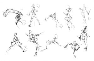 drawing action poses